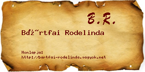 Bártfai Rodelinda névjegykártya